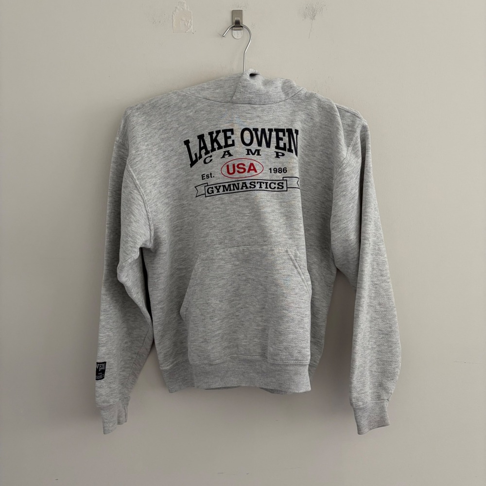 Russell Athletic Lake Owen Camp Gymnastics USA Gray Hoodie Youth L